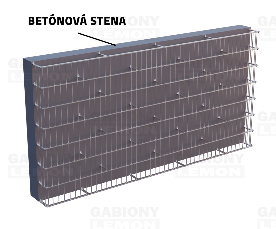 kamenný obklad z gabionu